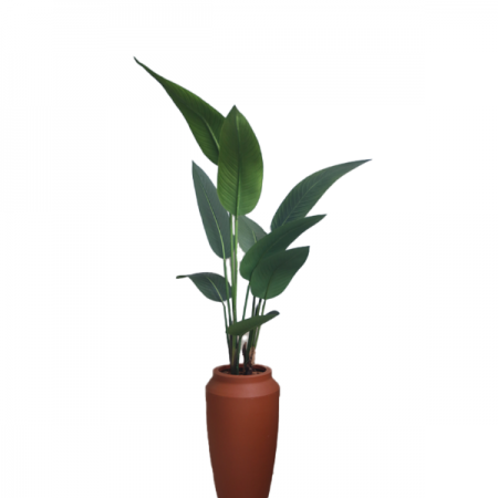 Arbusto Árvore Artificial de Heliconia com Vaso Thai Terracota | Distribuidor Das Flores