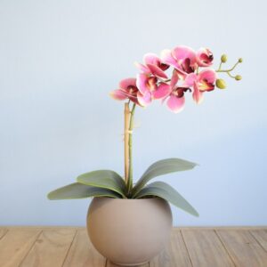 Arranjo de Orquídea Artificial Pink no Vaso Fendi | Distribuidor Das Flores