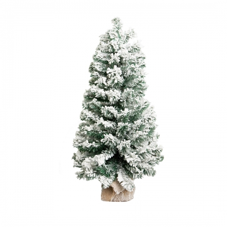 Árvore de Natal Nevada  na Juta 55cm | Distribuidor Das Flores