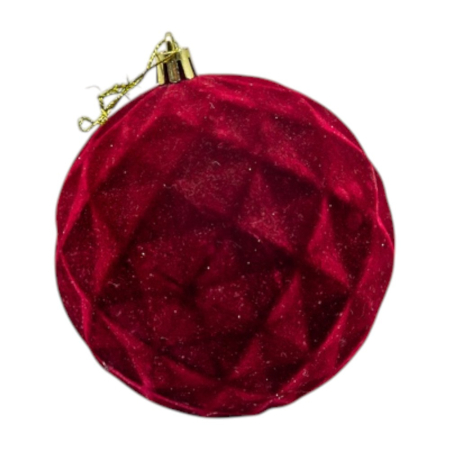 180_bola_decorada_vermelha_10_cm_c_3_natal_encantado_formosinha_3747_1_0016c4087d85d911b3fec3824c785505.jpg Bola Decorada de Veludo Vermelha 10 cm c/3 | Natal Encantado Distribuidor Das Flores