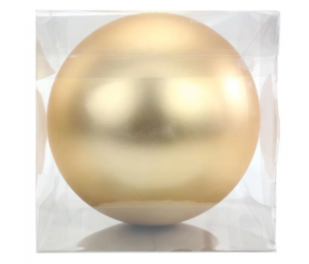 Bola Gigante Fosca Dourada 20cm | Natal Encantado Distribuidor Das Flores