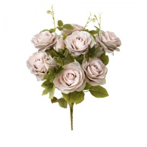 Buquê de Flor Artificial Rosa Chá Diana | Distribuidor Das Flores