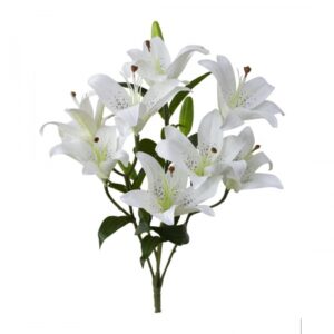 Buquê de Lírios Brancos Artificiais 3d em Silicone | Distribuidor Das Flores