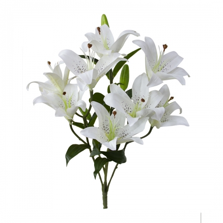 Buquê de Lírios Brancos Artificiais 3d em Silicone | Distribuidor Das Flores