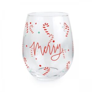 Copo de Vidro Merry com Estampa Candy 560ml | Natal Distribuidor Das Flores
