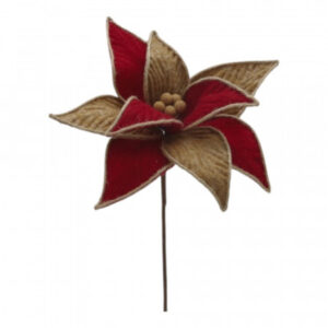 Flor Decorativa Poinsettia Gigante 32cm | Natal Encantado Distribuidor Das Flores