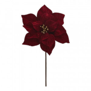 Flor Decorativa Poinsettia Vermelha 21cm | Natal Encantado Distribuidor Das Flores