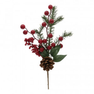 Galho com Frutas Vermelhas 39cm | Natal Encantado Distribuidor Das Flores