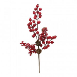 Galho com Frutas Vermelho 46cm | Natal Encantado Distribuidor Das Flores