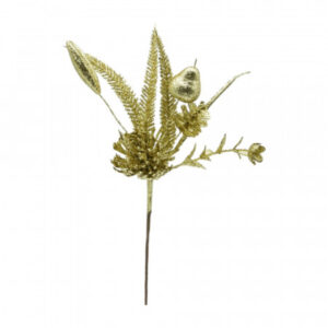 Galho Decorativo Dourado 36cm | Natal Encantado Distribuidor Das Flores