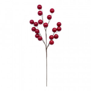 Galho Decorativo Longo com Berries Vermelhas 74cm | Natal Encantado Distribuidor Das Flores