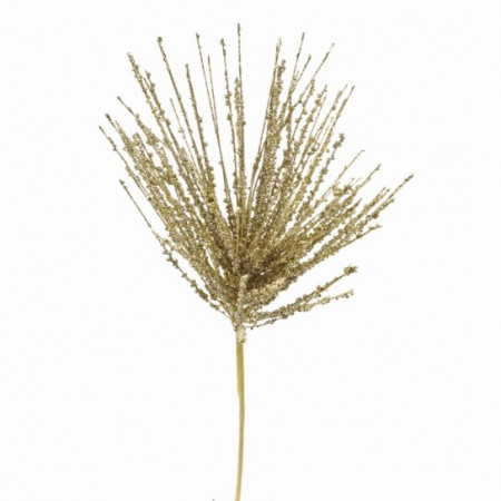 Galhos Decorativos Médios com Folhas e Glitter Dourado 30cm | Natal Encantado Distribuidor Das Flores