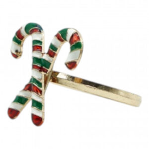 Jogo com 4 Porta-Guardanapos Clássicos Vermelho e Verde 3cm | Natal Encantado Distribuidor Das Flores