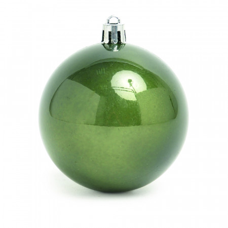 Kit de Bolas de Natal Lisas Peroladas Verdes 8cm (Jogo com 6 Peças) | Natal Encantado Distribuidor Das Flores