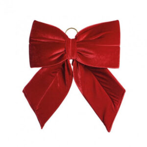 Laço Decorativo de Veludo Vermelho Tamanho Médio 25cm (1 Unidade) | Natal Encantado Distribuidor Das Flores