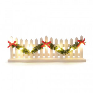 Mini Cerca com Festão e LED 16cm | Natal Encantado Distribuidor Das Flores