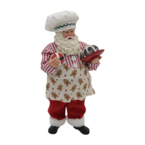 Papai Noel Cozinheiro em Pé de Resina 30 cm | Natal Encantado Distribuidor Das Flores