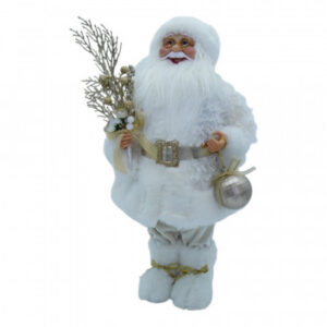 Papai Noel em Pé Branco e Dourado  49cm | Natal Encantado