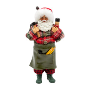 Papai Noel em Pé Resina Oficina de Brinquedos 28 cm | Distribuidor Das Flores