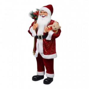 Papai Noel Gigante em Pé com Presentes Vermelho 90cm | Natal Encantado Distribuidor Das Flores