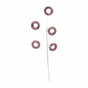 Pick Candy Cane Branco e Vermelho 69cm | Natal Encantado Distribuidor Das Flores