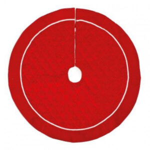 Saia para Árvore de Natal em Matelassê Vermelho 75cm | Natal Encantado Distribuidor Das Flores