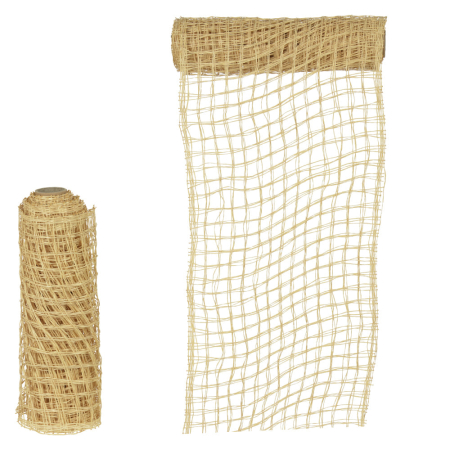 Tela Rústica Bege 25 cm x 2,7 m | Natal Encantado Distribuidor Das Flores