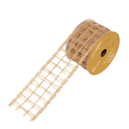 Tela Rústica Bege 6,3 cm x 9,14 m | Natal Encantado Distribuidor Das Flores