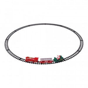Trem Elétrico de Natal com Trilho, LED e Som Vermelho e Verde 34cm | Natal Encantado Distribuidor Das Flores