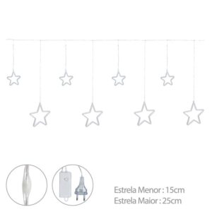 Cortina de LED Estrelas Branco Quente 816 Lâmpadas Bivolt
								
								 | Natal Encantado Distribuidor Das Flores