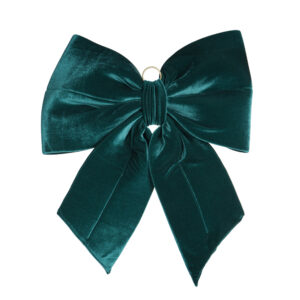 Laço de Veludo Verde G | Decoração Sofisticada para o Natal