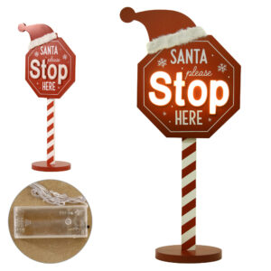 Placa Decorativa de Natal com LED | Frase